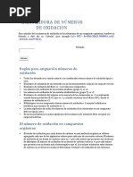 Calculadora de Números de Oxidacion