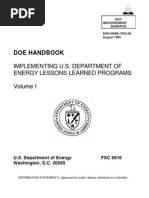 Download Doe Implementing us Department of Energy Lessons Learned Programs Doe-hdbk-7502-95 by Titer SN3807639 doc pdf