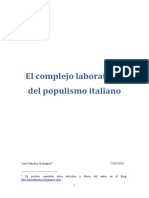 El Complejo Laboratorio Del Populismo Italiano