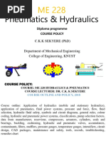 Pneumatics & Hydraulics: Diploma Programme Course Policy