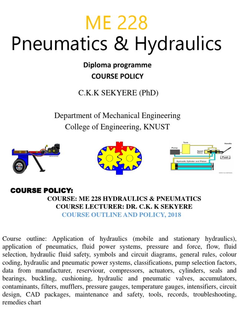 Pneumatics & Hydraulics Diploma Programme Course Policy PDF