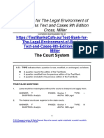 Test Bank For The Legal Environment of Business Text and Cases 9th Edition Cross, Miller