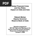 Global Financial Crisis and Key Risks: Impact On India and Asia