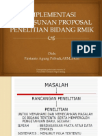 Implementasi Penyusunan Proposal Penelitian Bidang Rmik