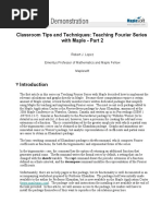 Teaching Fourier Series With Maple Part 2