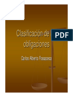 Clasificación de Las Obligaciones en El Código Civil y Comercial de La Nacion