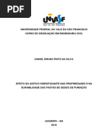 EFEITO DO ADITIVO HIDROFUGANTE NAS PROPRIEDADES E NA DURABILIDADE DAS PASTAS DE GESSO DE FUNDIÇÃO