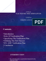 UNIT-4 Verification Plan: LVS-22 Vlsi Testing and Verification