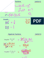 Core1 Algebraic Fractions 240910