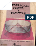 Integración, Teoría y Técnicas - Miguel de Guzmán PDF