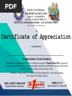 Donation Cert