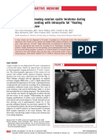 Unusual Fast-growing Ovarian Cystic Teratoma During Pregnancy Presenting With Intracystic Fat “Floating Balls” Appearance