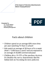 Parental Perceptions of How TV Ads Impact Children's Buying Behavior