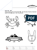 Letter b Ending Consonant