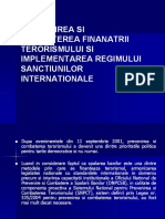 Prezentare Combaterea Finantarii Terorismului - Sanctiuni Internationale