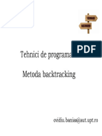 Tehnici de Programare Metoda Backtracking: Ovidiu - Banias@aut - Upt