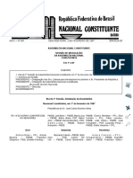 Documento histórico de instalação da Assembleia Nacional Constituinte de 1988