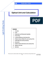 Optical Unit and Calculation: Application Note