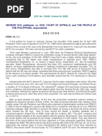 George Yao, Petitioner, vs. Hon. Court of Appeals, and The People of THE PHILIPPINES, Respondents