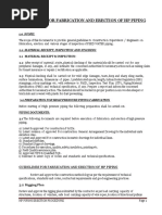 Procedure For Fabrication and Erection of HP Piping Extract From Tata Cons - LTD