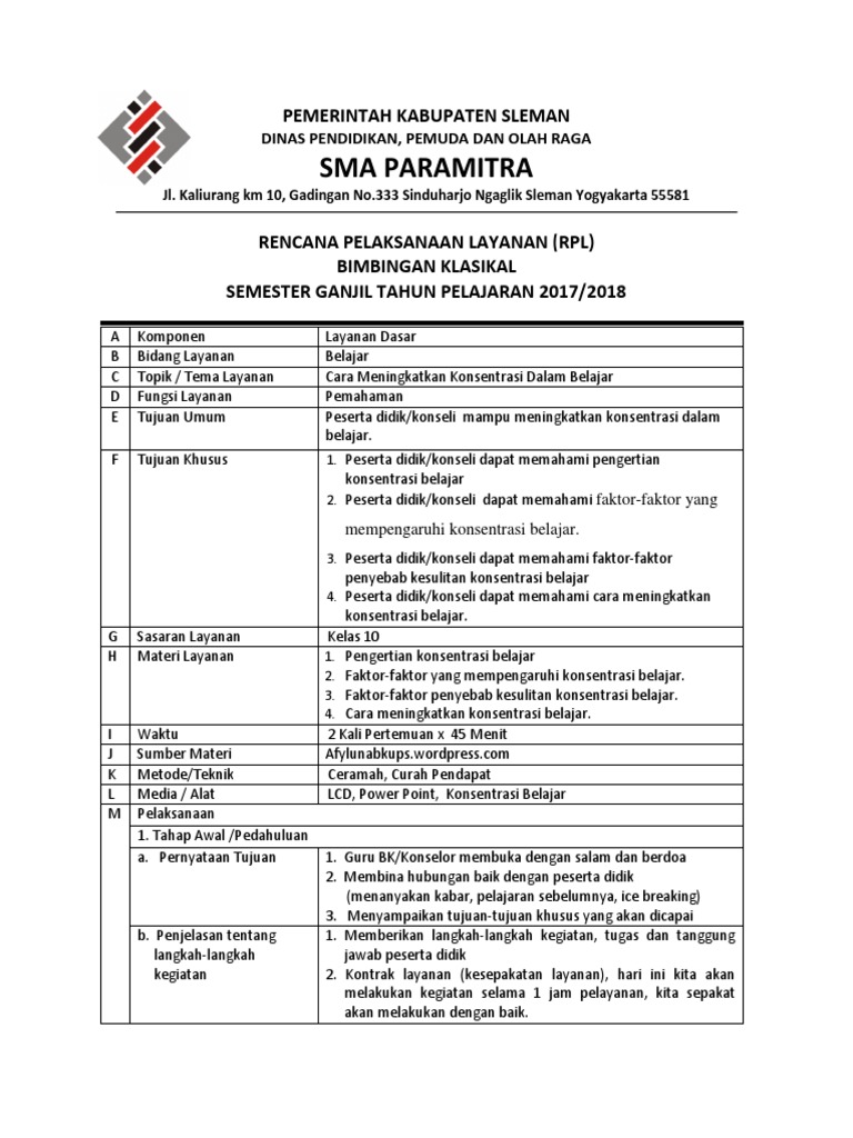 Meningkatkan Konsentrasi Belajar Siswa | PDF | Karier & Perkembangan ...