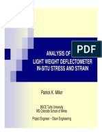 Analysis of The Light Weight Deflectometer In-Situ Stress and Strain