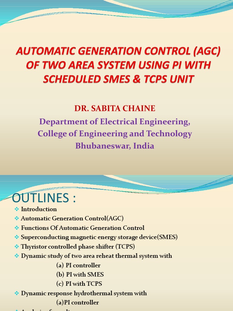 Automatic Generation Control (Agc) of Two Area System Using Pi With ...