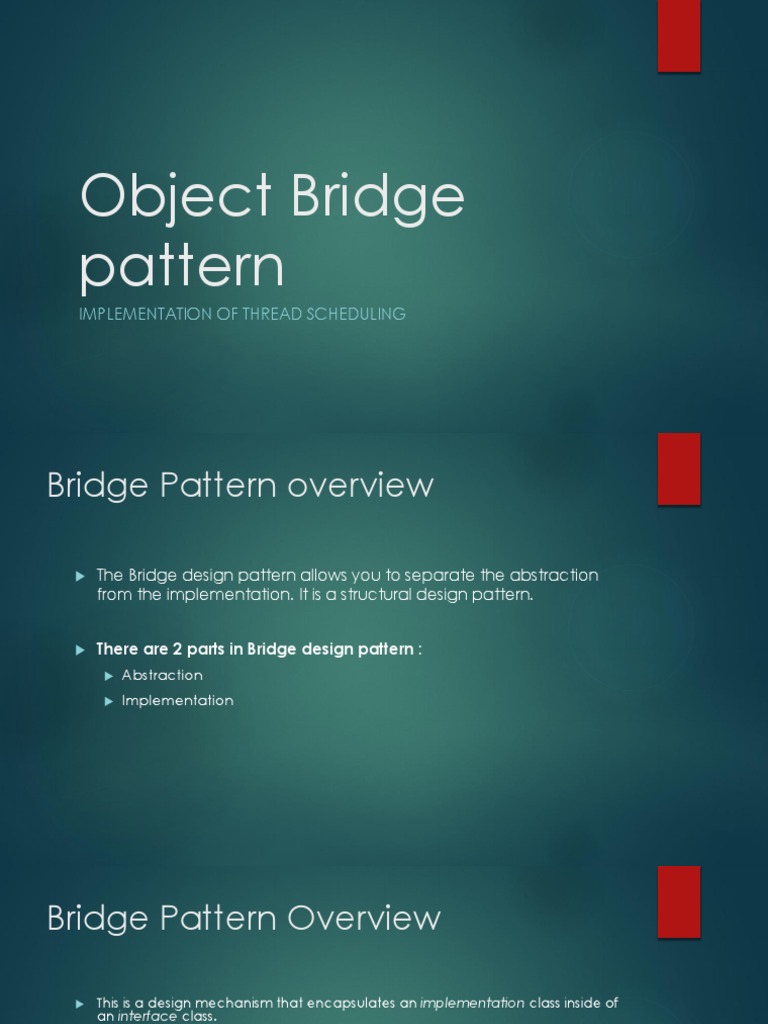 Object Bridge Pattern | PDF | Class (Computer Programming ...