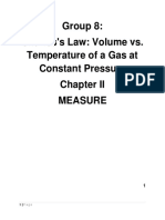 Group 8: Charles's Law: Volume vs. Temperature of A Gas at Constant Pressure Measure