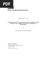 Using Dynamic Programming With Adaptive Grid Schemes For Optimal Control Problems in Economics