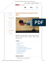 PI Control of DC Motor Speed