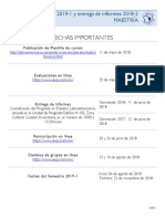 Reinscripciones 2019-1 e Informes 2018-2 