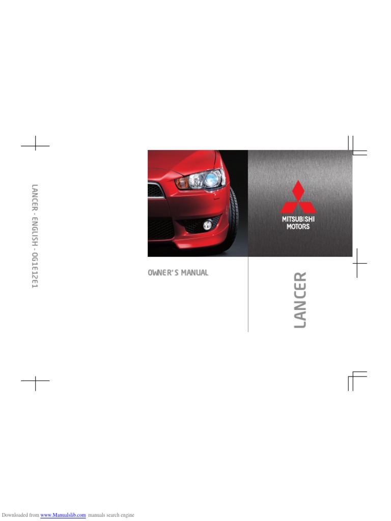 Lancer Ex 2008 Owners Manual