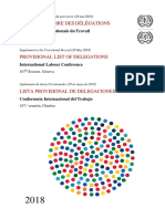 Lista Provisional de Delegaciones Oit