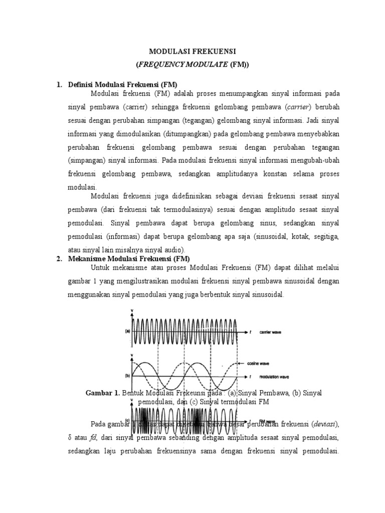 Penjelasan Modulasi Frekuensi (FM) | PDF | Metode & Bahan Ajar | Sains ...