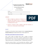 Resolução de problemas de equações diferenciais da AD2