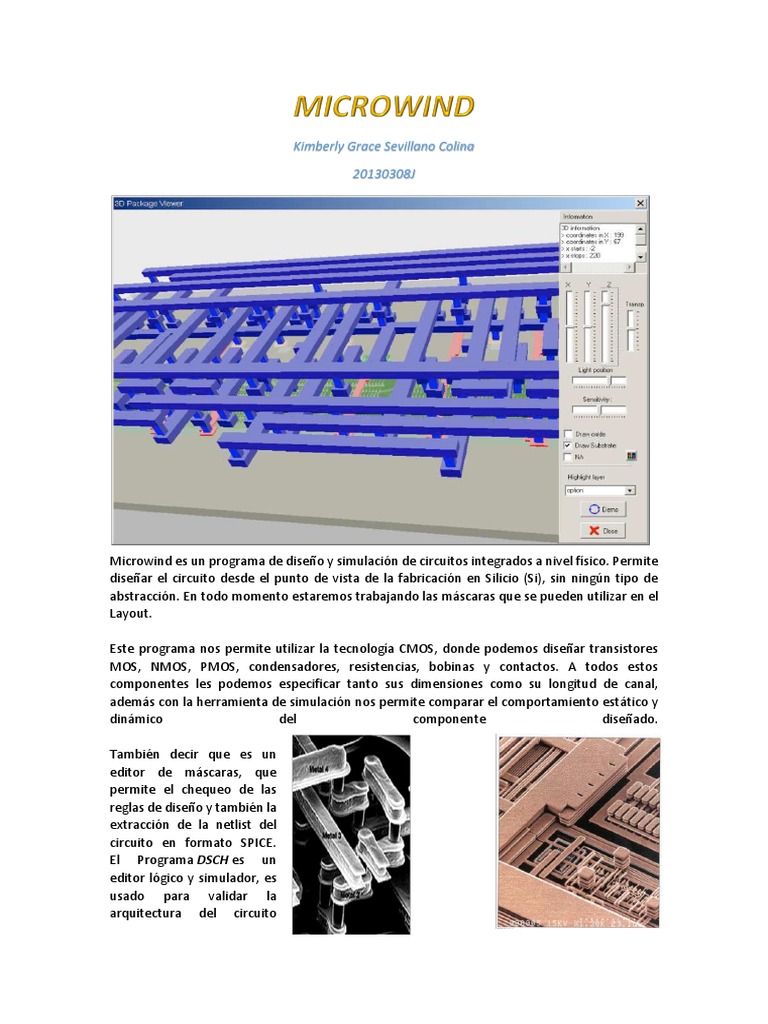 Guía de Uso de Microwind para ICs | PDF | Mosfet | Point and Click