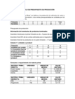 Ejemplo de Presupuesto de Producción