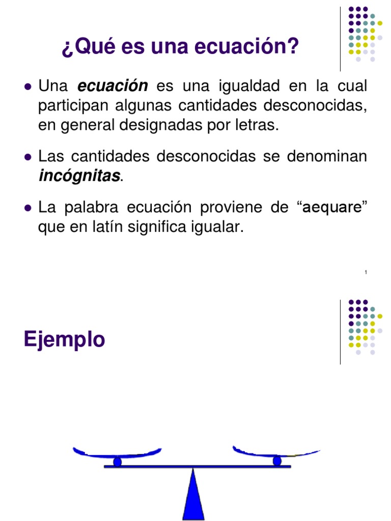  Qu Es Una Ecuaci n Inc gnitas
