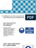 10 Señales de Obligación en Una Industria Alimentaria