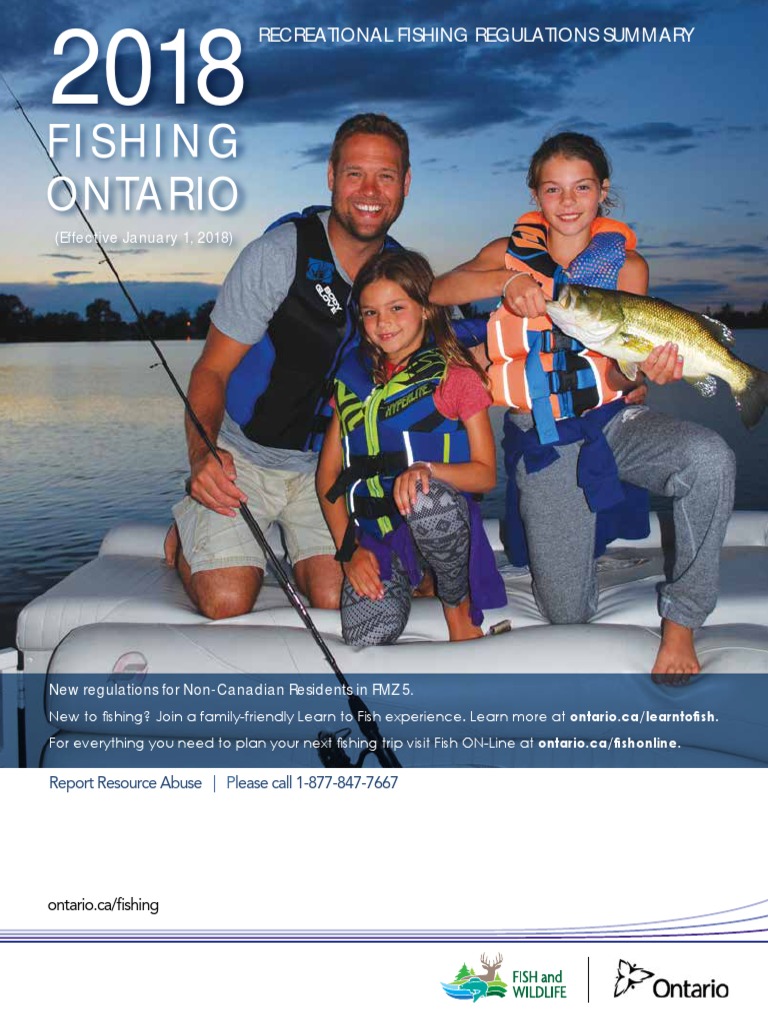 2018 Ontario Fishing Regulations Summary English PDF Angling
