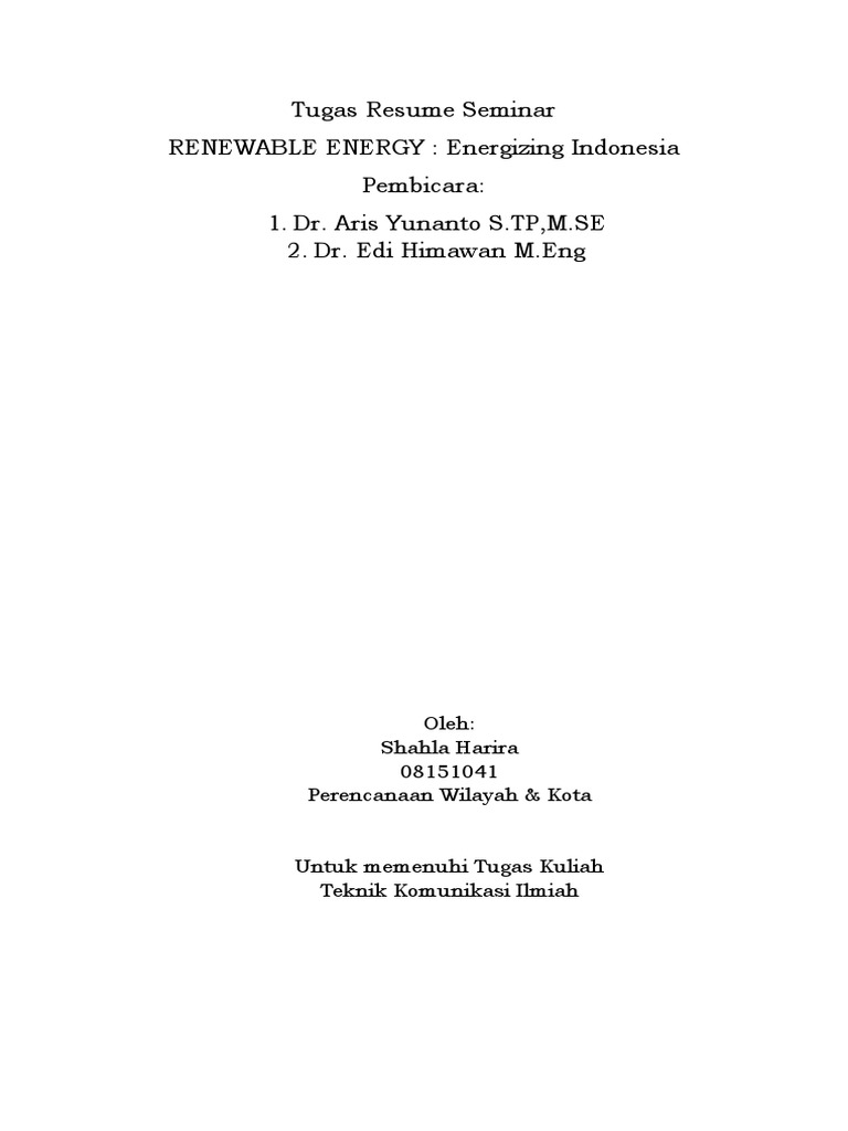 Tugas Resume Seminar