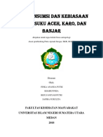 Pola Konsumsi Dan Kebiasaan Makan Suku Aceh, Karo, Dan Banjar