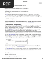 Summary of Lesson 5: Formatting Data Values: Topic Summaries