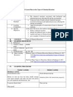 A Detailed Lesson Plan in Chemical Reactions