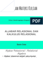 Aljabar Relasional Dan Kalkulus Relasional