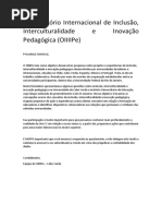 Formulário Observatório Internacional de Inclusão