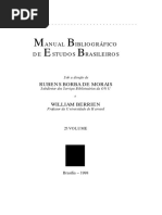 Rubens Borba de Moraes e William Berrien - Manual Bibliografico de Estudos Brasileiros - Volume II - Senado Federal, 1998