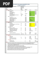 Pressure Safety Valve-Preliminary Sizing: Input Data