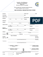 Junior High School Registration Form